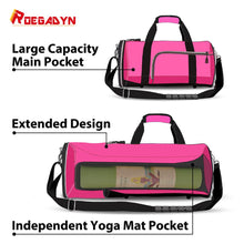 Load image into Gallery viewer, ROEGADYN Yoga Mat Bag For Women 2019 Pink Gym Bag Women Sports bag For Fitness/Gym Women Gym Bag Shoe Compartment Small Gym Bag