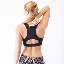 Load image into Gallery viewer, Women Sports Bra With Phone Pocket Print Yoga Top Fitness Running Wear Haut Femme Padding Gym Bras Wireless Top Deportivo Mujer